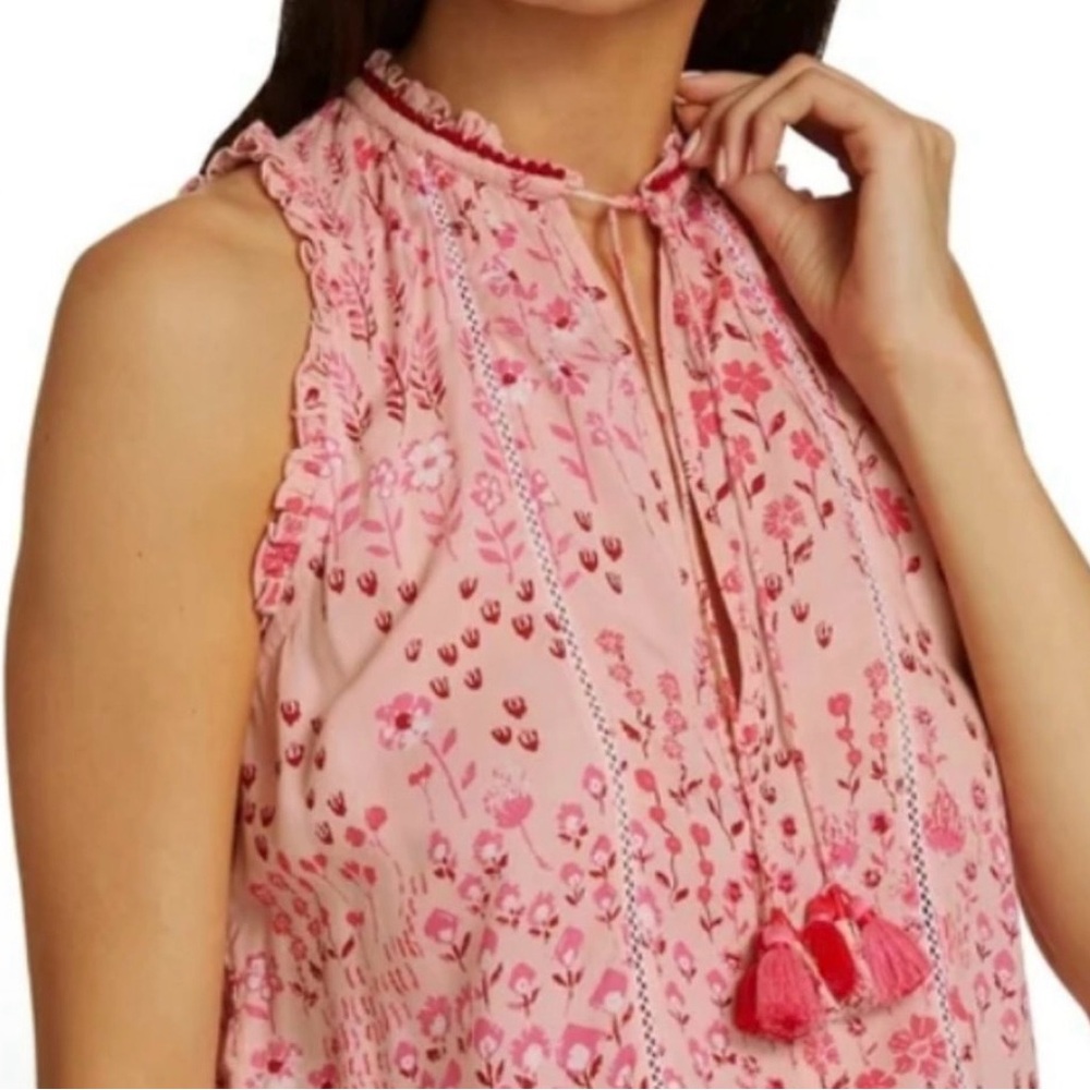 Poupette St. Barth Clara Pink Floral Mini Dress - Picture 9 of 14